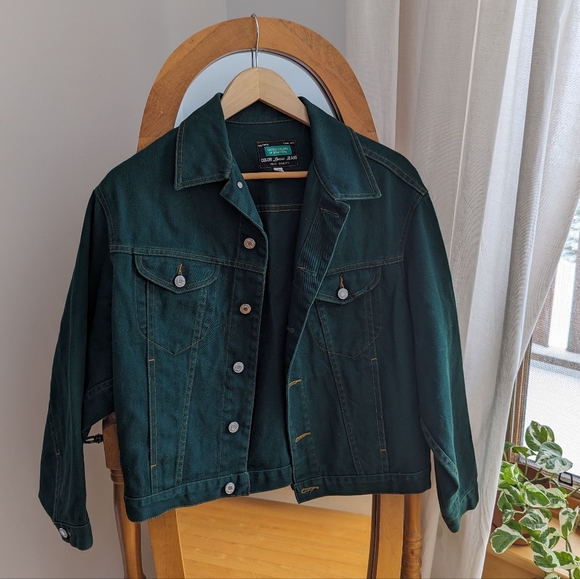 Vintage Jackets & Blazers - 🌵Vintage - Green jeans jacket